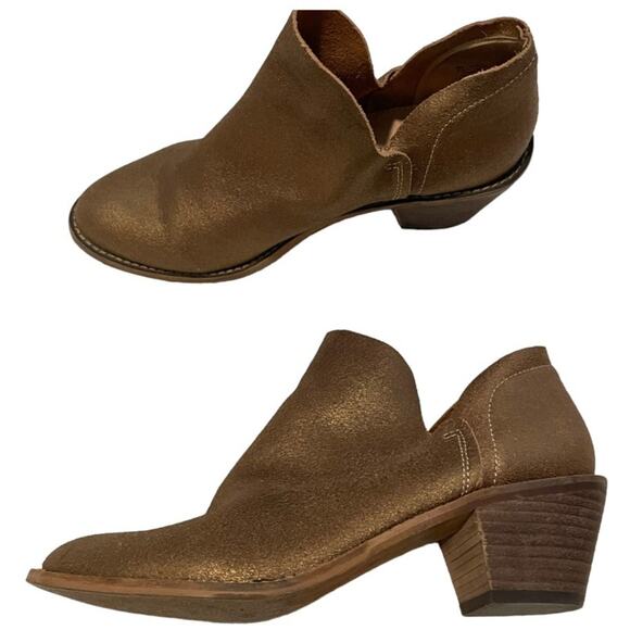 Kelsi Dagger Brooklyn Kenmare bronze ankle bootie size 7.5 SHELF 7034 - Picture 1 of 9